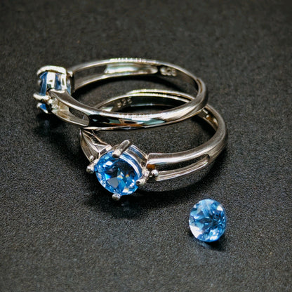 0.7CT Cobalt Spinel Ring